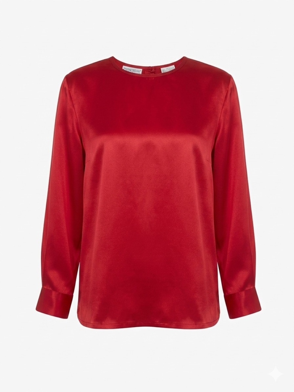 Vintage Principles Crimson Red Satin Blouse | Size 12 | NOS NWT